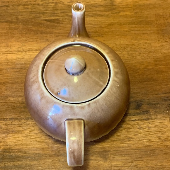 Vintage Tea pitcher Ceramic Mid-20th Century Ombré light to dark Brown Japan - Picture 2 of 5